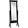 Distressed Matte Black Finish Full Length Cheval Mirror