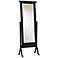 Distressed Matte Black Finish Full Length Cheval Mirror