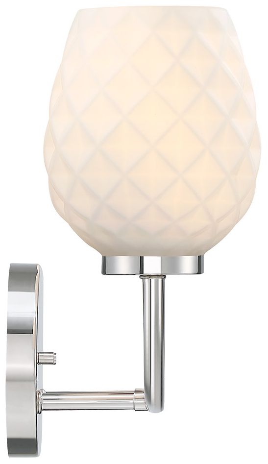 Image 7 Dita 23 in. 3-Light Polished Nickel Vanity Wall Light for Bathrooms more views