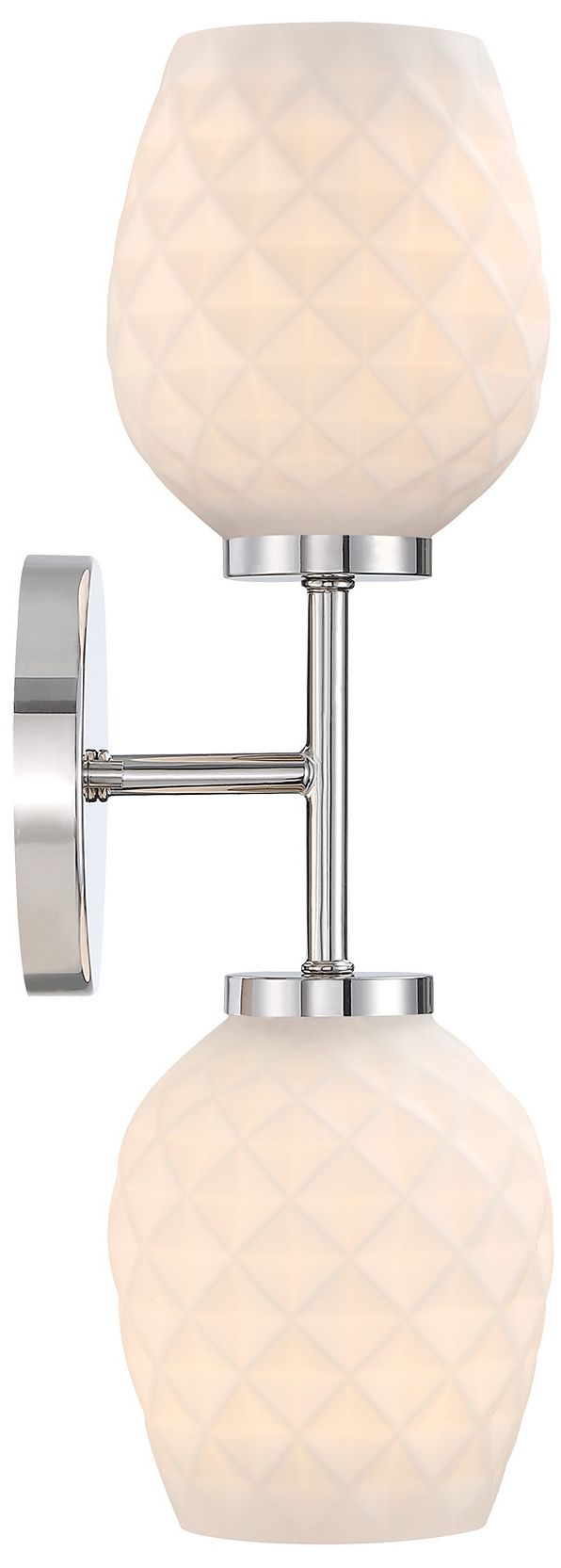 Dita 5.25 in. 2-Light Polished Nickel Indoor Wall Sconce