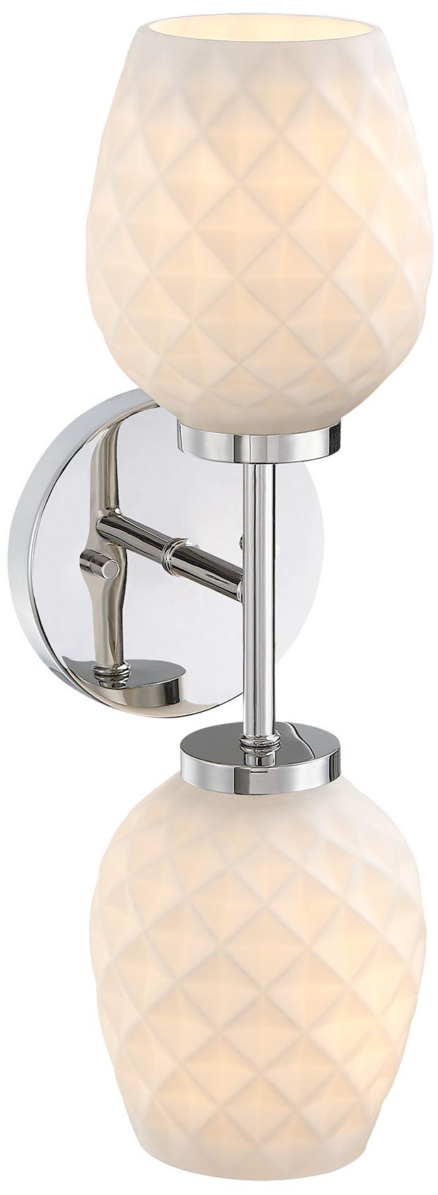 Dita 5.25 in. 2-Light Polished Nickel Indoor Wall Sconce