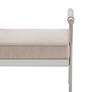 Diva 25 1/4" Wide Cream Velvet Bench with Arms
