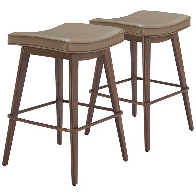 Image 1 Divat Barstool Taupe & Walnut