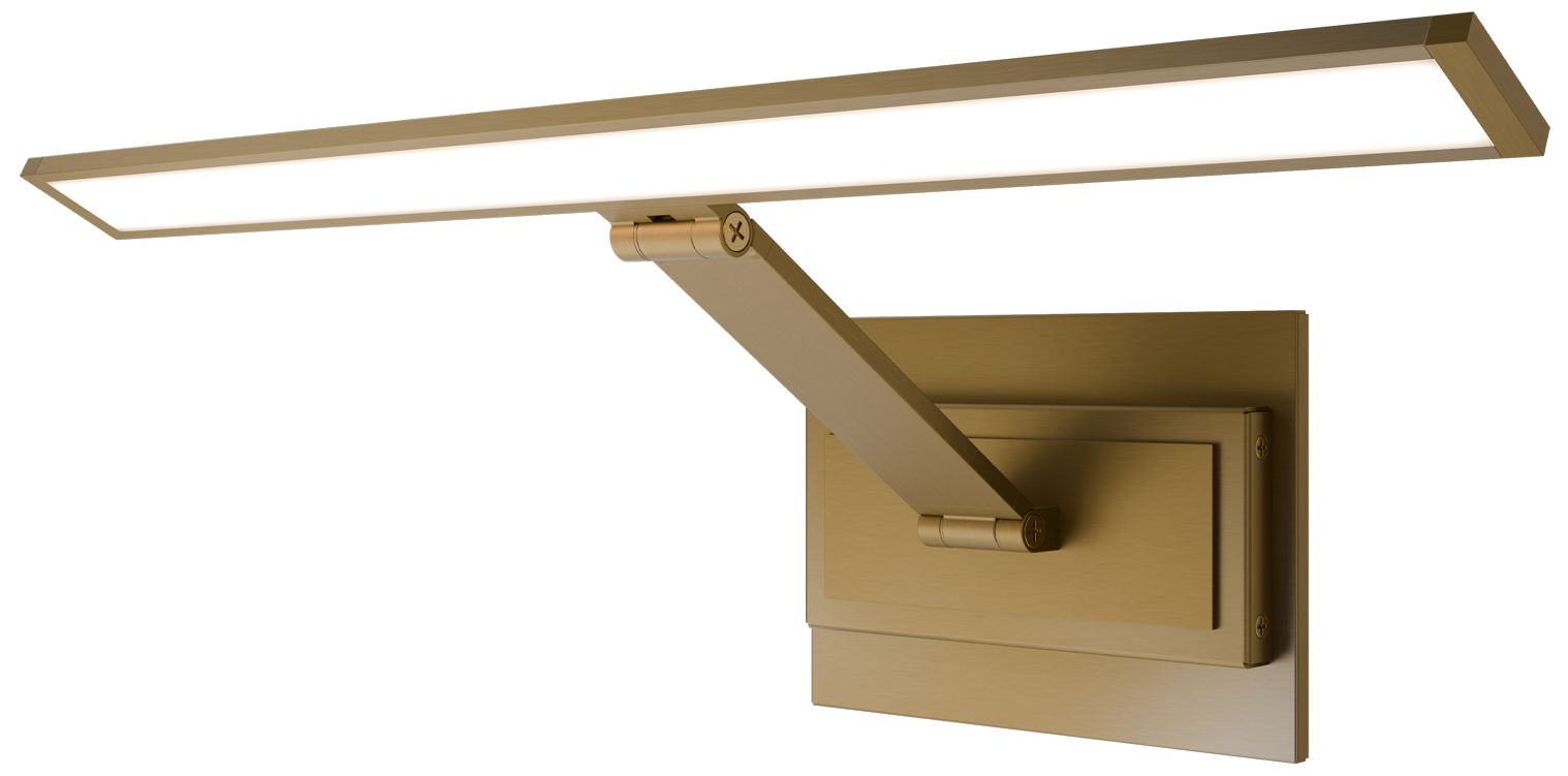 Image 2 Diver 2.9"H x 18.1"W 1-Light Picture Light in Aged Brass