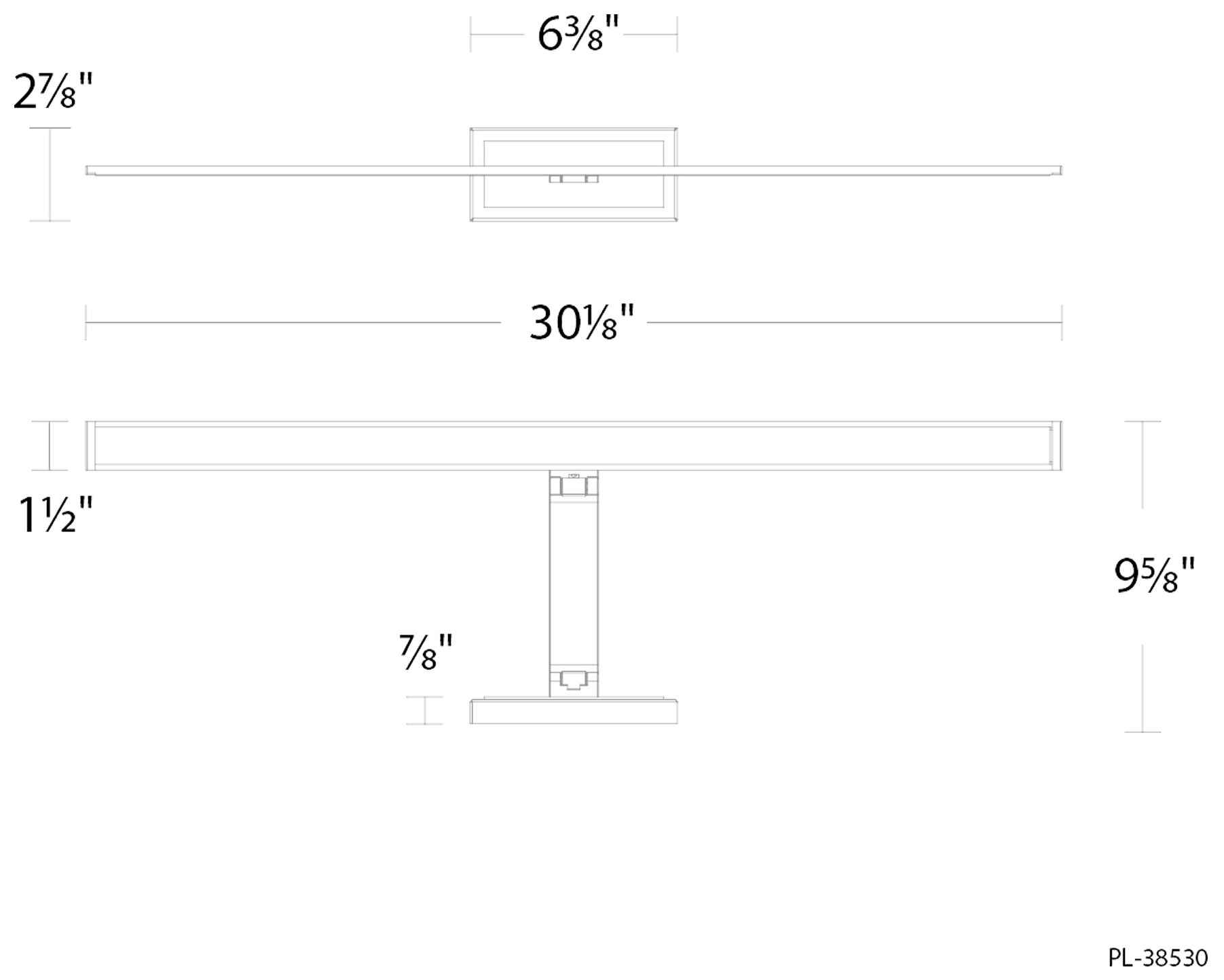 Image 6 Diver 2.9"H x 30.1"W 1-Light Picture Light in Black more views