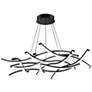 Divergence 43 3/4"W Black 9-Light LED Abstract Chandelier