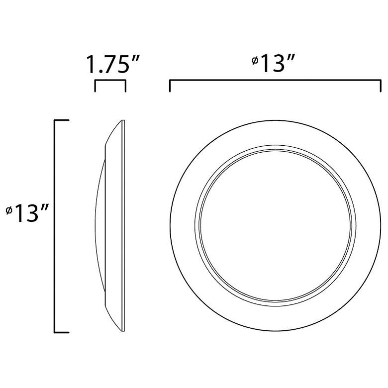 Image 5 Diverse 13" LED Flush Mount 2700K more views
