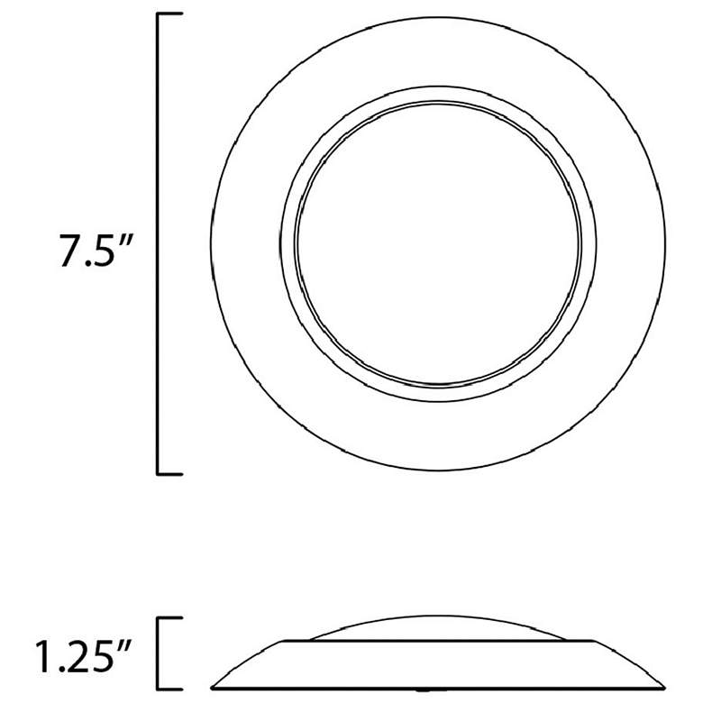 Image 4 Diverse 7.5 inch LED Flush Mount 3000K Non-T24 more views