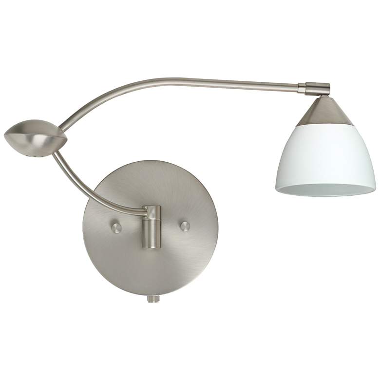 Image 1 Divi Satin Nickel Opal Matte Shade Double Swing Arm