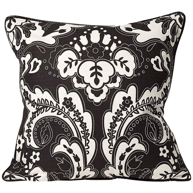 Image 1 Divine 18 inch Square Black and White Designer Pillow