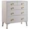 Divine 38" Wide White 5-Drawer Wood Accent Chest
