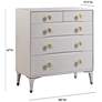 Divine 38" Wide White 5-Drawer Wood Accent Chest