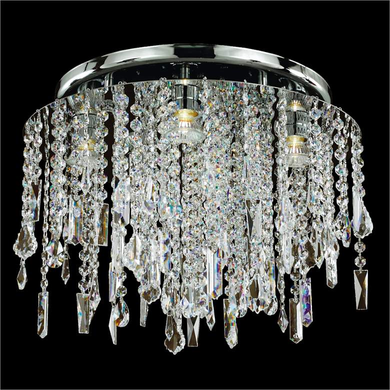 Image 1 Divine Ice 17 1/2 inch Wide Crystal Ceiling Light