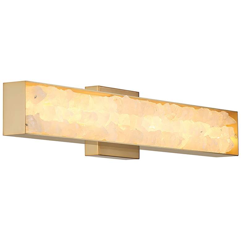 Image 2 Divinely 24 1/2" Wide Celeste Brass LED Bath Light