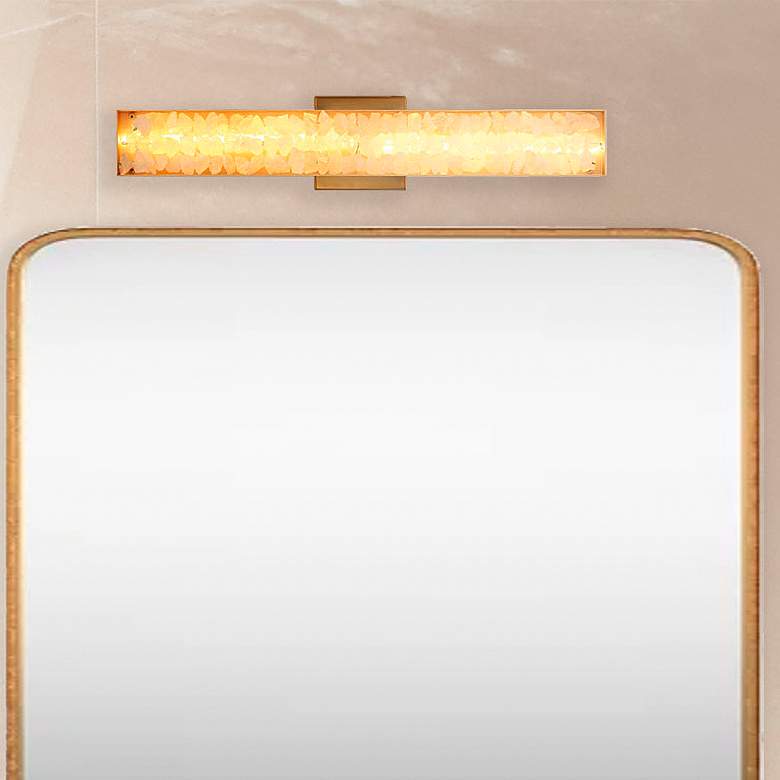Image 1 Divinely 24 1/2" Wide Celeste Brass LED Bath Light