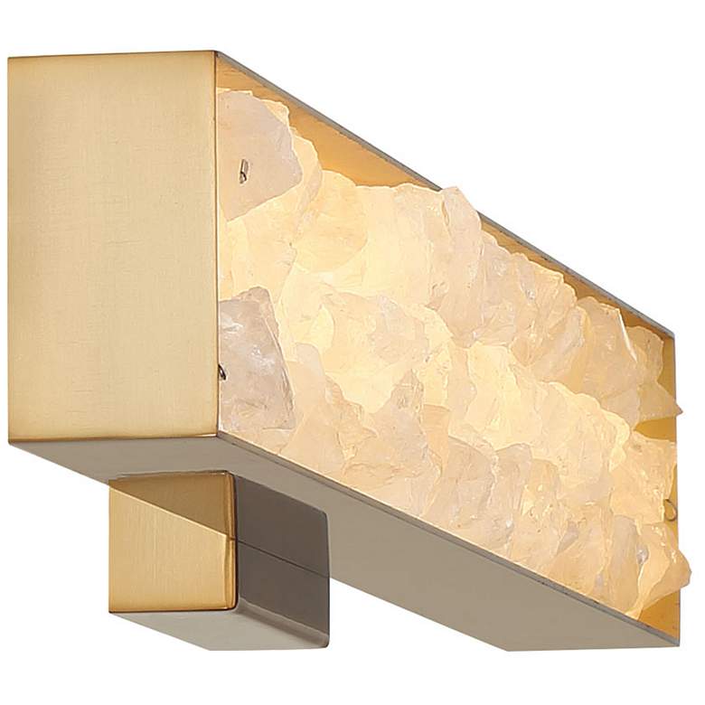Image 3 Divinely 24 1/2" Wide Celeste Brass LED Bath Light more views