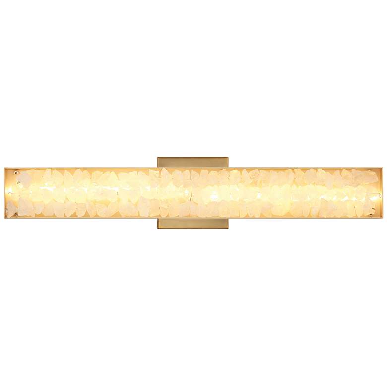 Image 4 Divinely 24 1/2" Wide Celeste Brass LED Bath Light more views