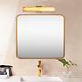 5_Divinely 24 1/2" Wide Celeste Brass LED Bath Light more views