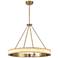 Divinely 36 1/4" Wide Celeste Brass LED Ring Chandelier