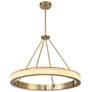 3_Divinely 36 1/4" Wide Celeste Brass LED Ring Chandelier more views