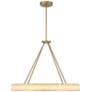 4_Divinely 36 1/4" Wide Celeste Brass LED Ring Chandelier more views