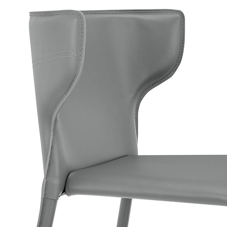 Image 3 Divinia 25 1/2" Gray Leather Counter Stool more views