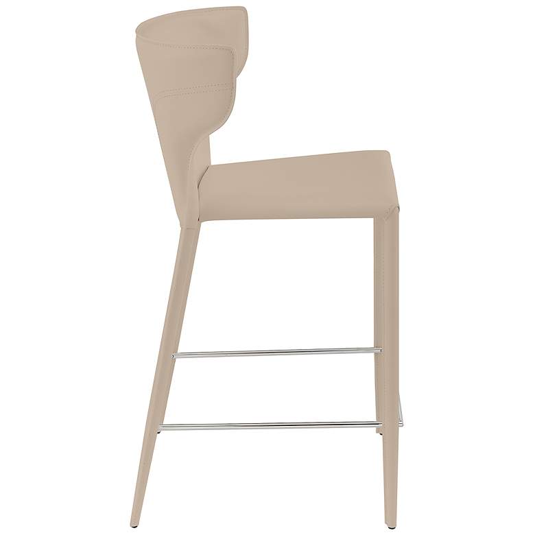 Image 6 Divinia 25 1/2" Light Gray Fabric Counter Stools Set of 2 more views
