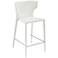 Divinia 25 1/2" White Leather Counter Stool