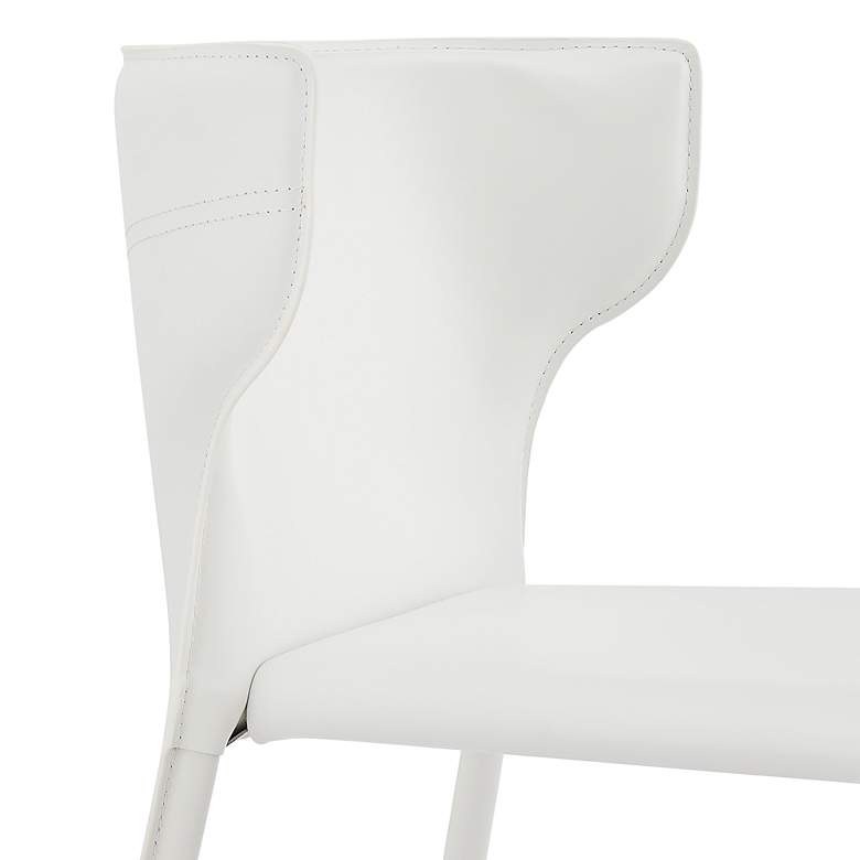Image 2 Divinia 25 1/2 inch White Leather Counter Stool more views