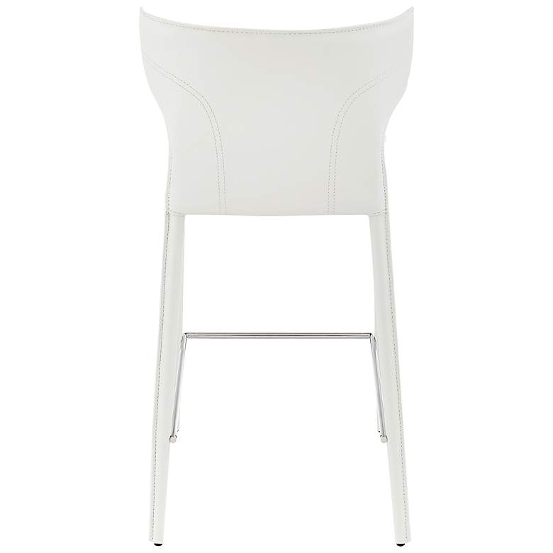 Image 6 Divinia 25 1/2 inch White Leather Counter Stool more views