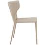 Divinia Light Gray Leather Stacking Side Chair