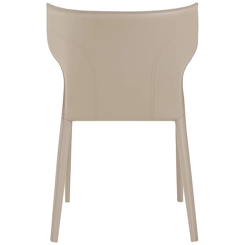 Image 5 Divinia Light Gray Leather Stacking Side Chair more views