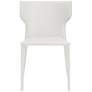 Divinia White Leather Stacking Side Chair