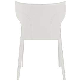 Image5 of Divinia White Leather Stacking Side Chair more views