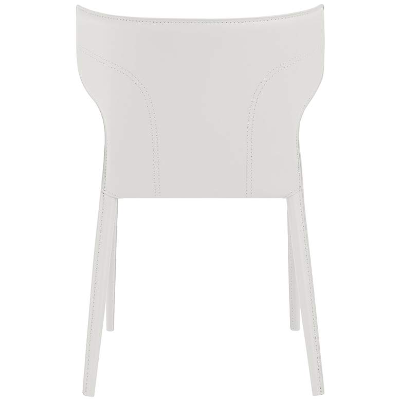 Image 5 Divinia White Leather Stacking Side Chair more views