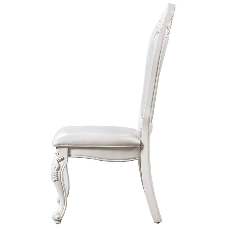 Image 3 Divino White Faux Leather Side Chairs Set of 2 more views