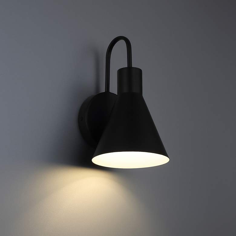 Image 1 Dixon 11 1/2" High Black LED Outdoor Wall Light