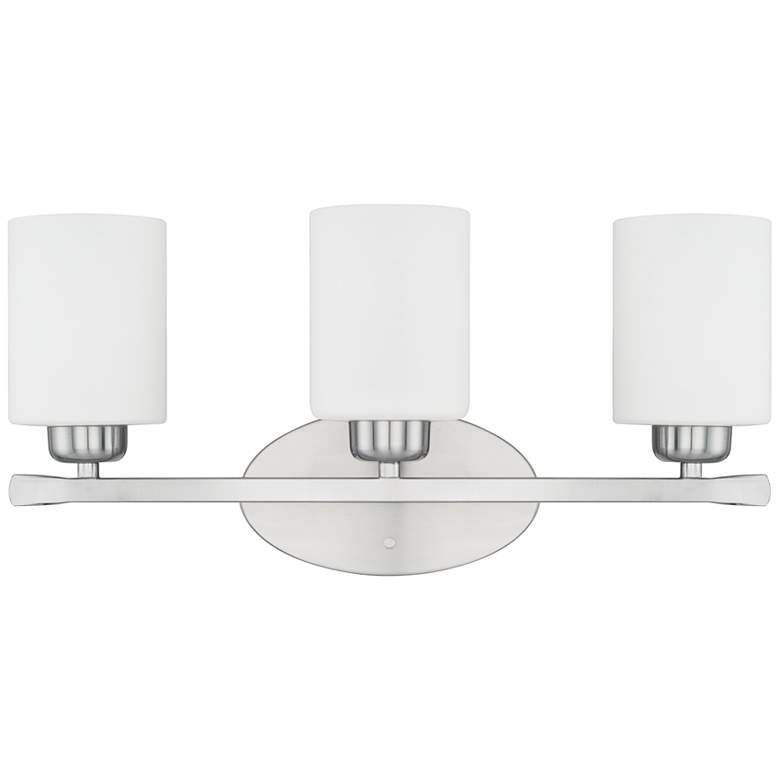 Image 1 Dixon 20 1/2 inch Wide Brushed Nickel 3-Light Vanity Bath Light