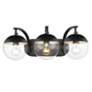 2_Dixon 21" Wide Matte Black 3-Light Bath Light with Clear Glass more views