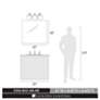 5_Dixon 21" Wide Matte Black 3-Light Bath Light with Clear Glass more views