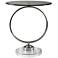 Dixon 23 3/4" Wide Nickel and Clear Glass Top Accent Table
