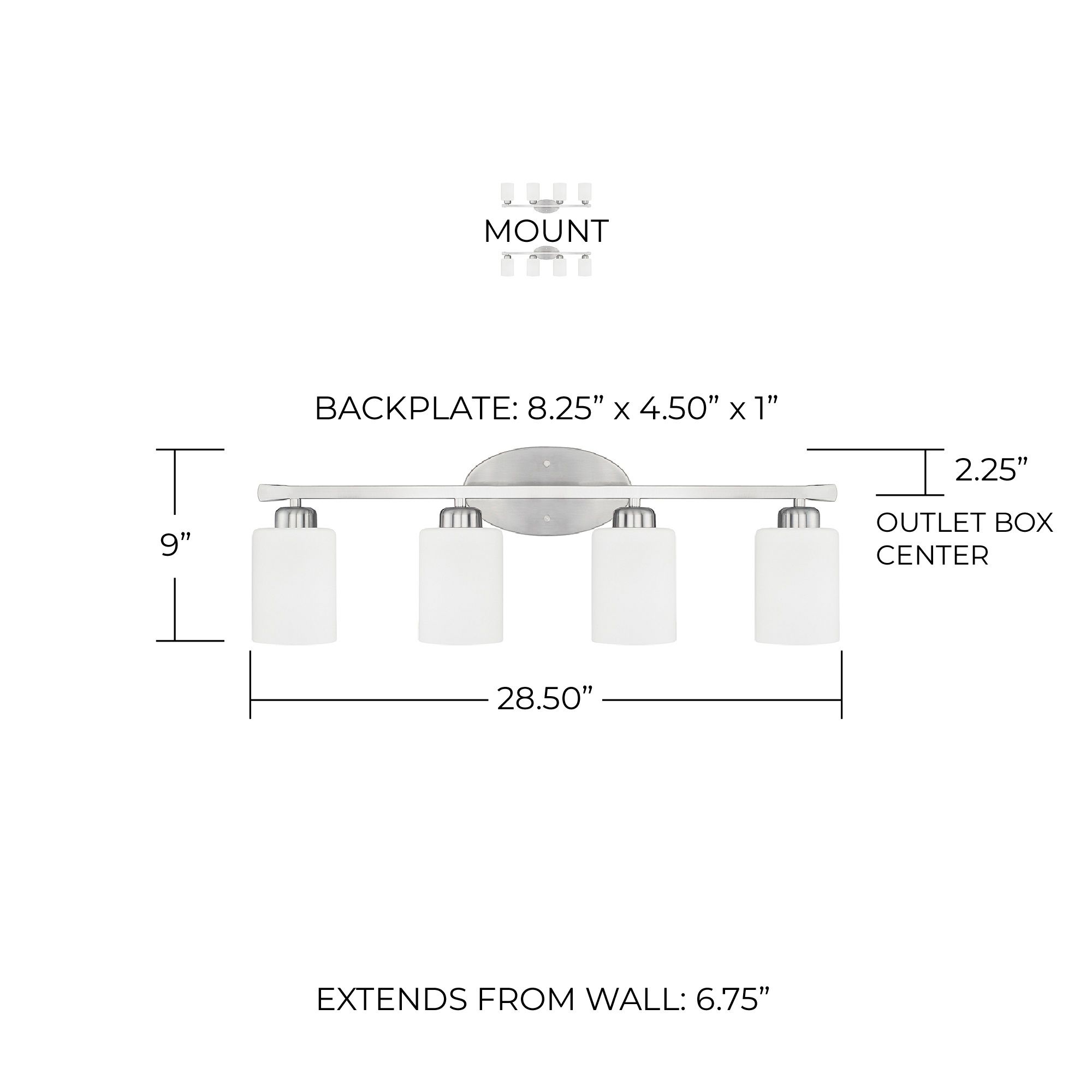 Image 2 Dixon 28 1/2" Wide Brushed Nickel 4-Light Vanity Bath Light more views