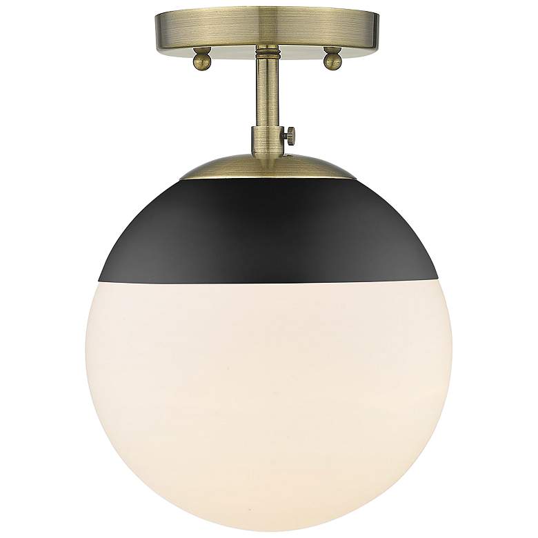 Image 2 Dixon 7 1/2" Wide Aged Brass Ceiling Light