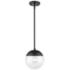 Dixon 7 3/4" Wide Matte Black 1-Light Mini Pendant with Clear Glass