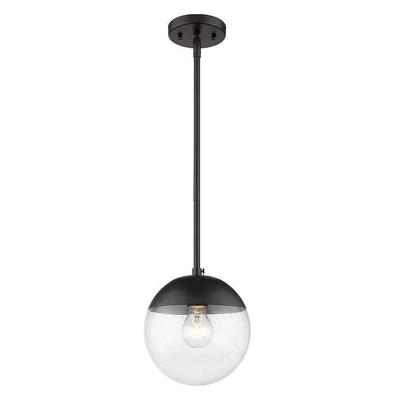 Image 2 Dixon 7 3/4" Wide Matte Black 1-Light Mini Pendant with Clear Glass more views