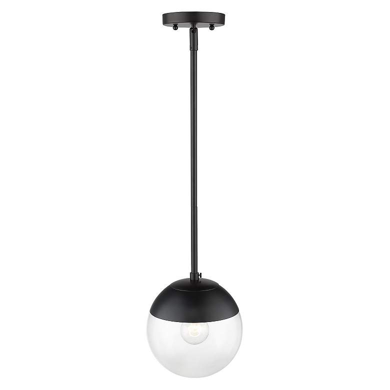 Image 3 Dixon 7 3/4" Wide Matte Black 1-Light Mini Pendant with Clear Glass more views