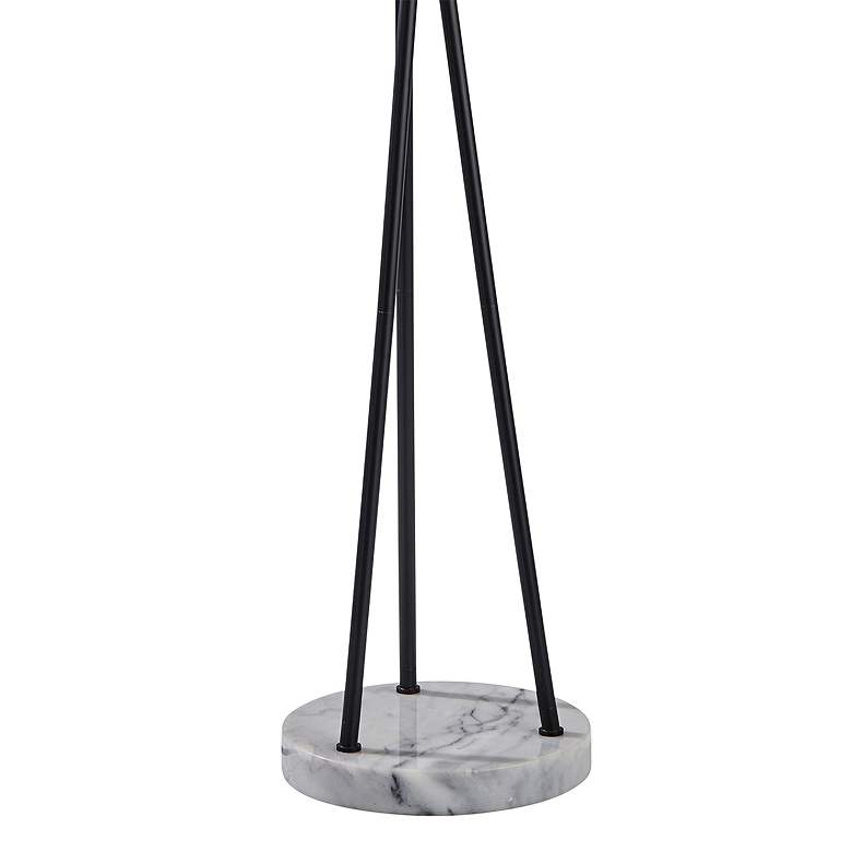 Image 4 Dixon Black Metal 3-Light Torchiere Floor Lamp more views