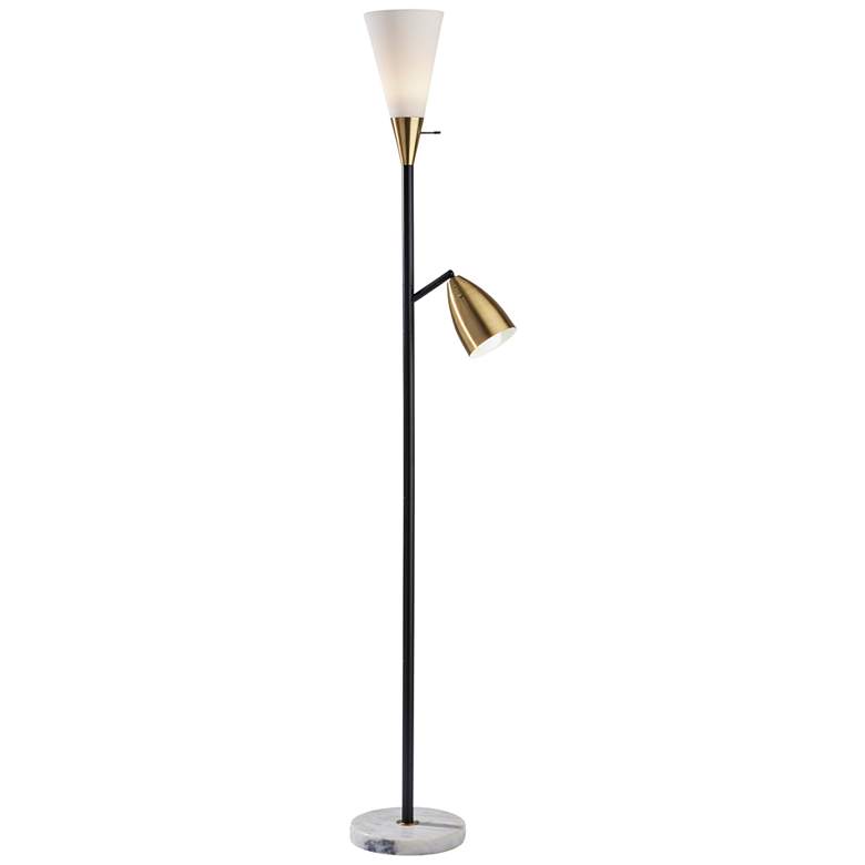 Image 2 Dixon Black Metal Torchiere Floor Lamp