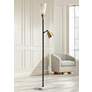 1_Dixon Black Metal Torchiere Floor Lamp