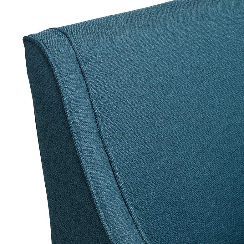 Image 4 Dixon Blue Fabric Swoop Arm Chair more views